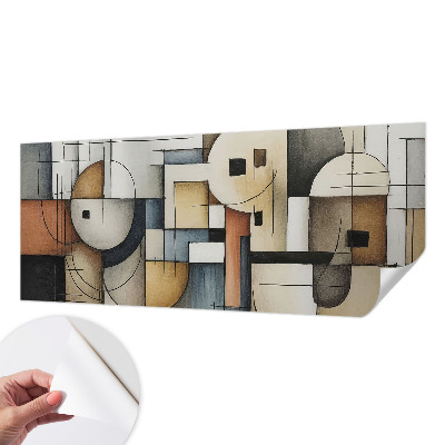 Fototapeta samoprzylepna do sypialni z geometrycznym wzorem
