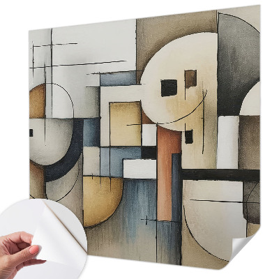 Fototapeta samoprzylepna do sypialni z geometrycznym wzorem