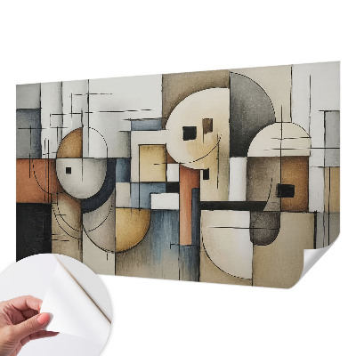 Fototapeta samoprzylepna do sypialni z geometrycznym wzorem