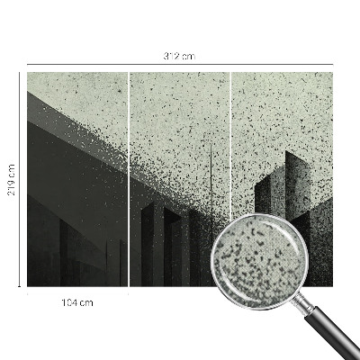 Dekoracyjna fototapeta na ścianę z motywem geometrycznego miasta