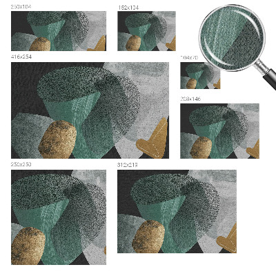 Fototapeta samoprzylepna z nadrukiem z abstrakcyjnym geometrycznym wzorem
