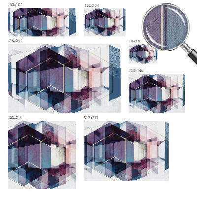 Fototapeta samoprzylepna z nadrukiem z geometrycznym motywem sześcianów