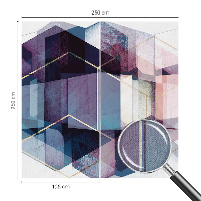 Fototapeta samoprzylepna z nadrukiem z geometrycznym motywem sześcianów