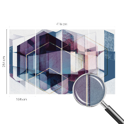 Fototapeta samoprzylepna z nadrukiem z geometrycznym motywem sześcianów