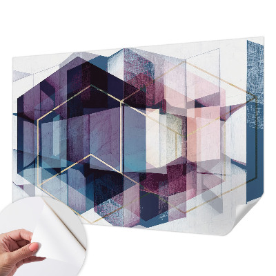 Fototapeta samoprzylepna z nadrukiem z geometrycznym motywem sześcianów