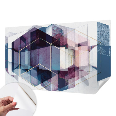 Fototapeta samoprzylepna z nadrukiem z geometrycznym motywem sześcianów
