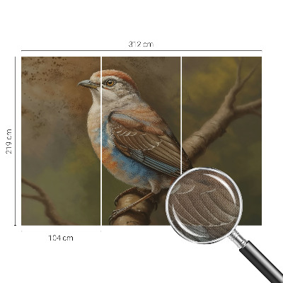 Tapeta fotograficzna samoprzylepna z motywem ptasiego portretu