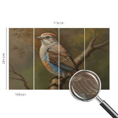 Tapeta fotograficzna samoprzylepna z motywem ptasiego portretu