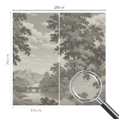 Tapeta fotograficzna z motywem zamku i mostu