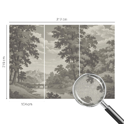 Tapeta fotograficzna z motywem zamku i mostu
