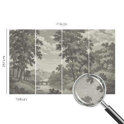 Tapeta fotograficzna z motywem zamku i mostu