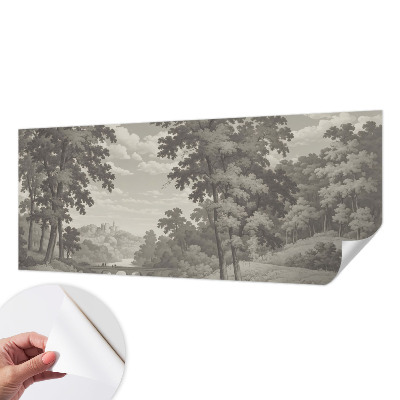 Tapeta fotograficzna z motywem zamku i mostu