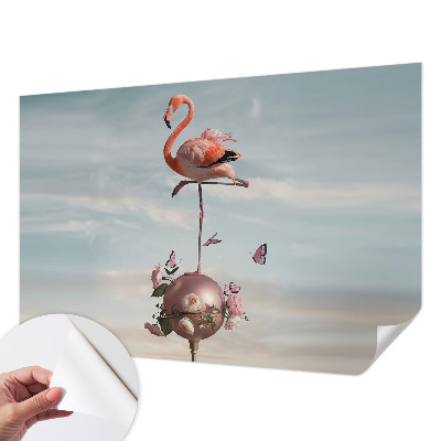 Tapeta fotograficzna z eleganckim motywem flaminga