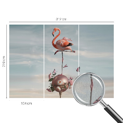 Tapeta fotograficzna z eleganckim motywem flaminga