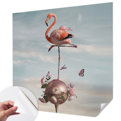 Tapeta fotograficzna z eleganckim motywem flaminga