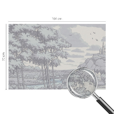 Fototapeta samoprzylepna z nadrukiem z motywem baśniowego krajobrazu