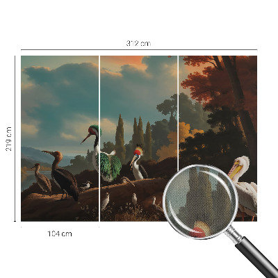Tapeta fotograficzna samoprzylepna z motywem malowniczych ptaków