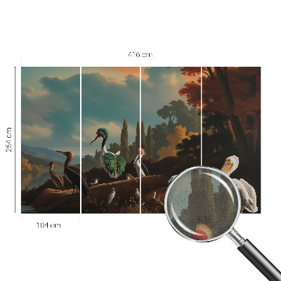 Tapeta fotograficzna samoprzylepna z motywem malowniczych ptaków
