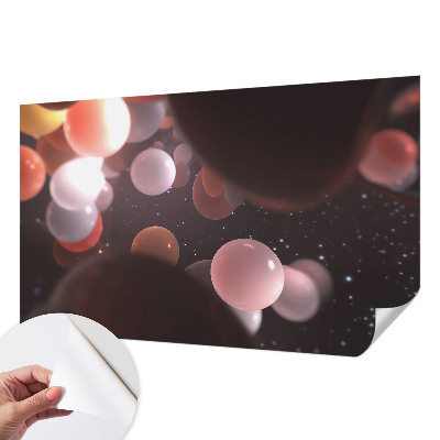 Nowoczesna fototapeta do salonu z motywem kosmicznych kul