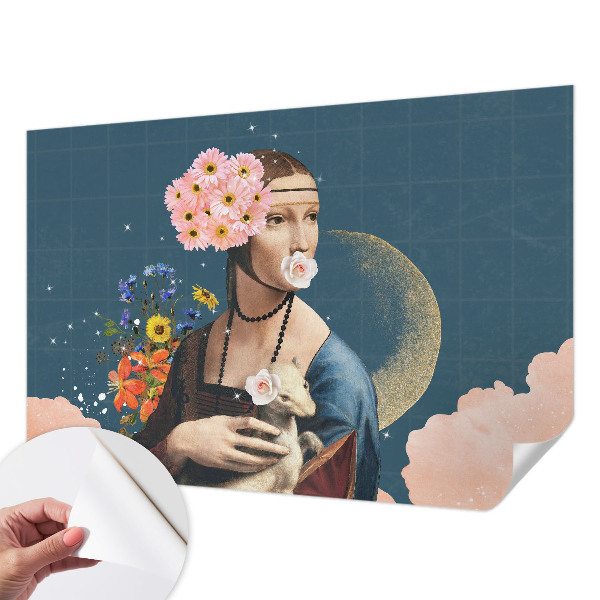 Nowoczesna fototapeta do salonu z motywem kwiatowym w eleganckim stylu