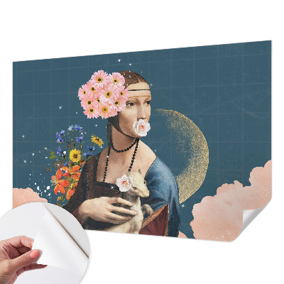 Nowoczesna fototapeta do salonu z motywem kwiatowym w eleganckim stylu