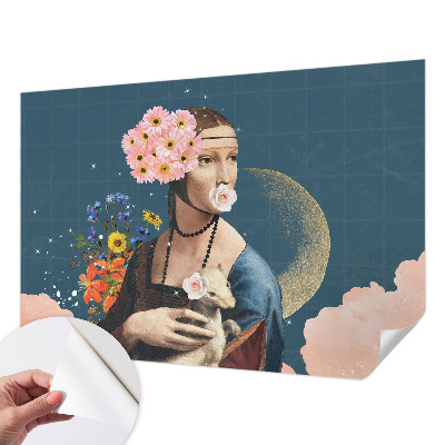Nowoczesna fototapeta do salonu z motywem kwiatowym w eleganckim stylu