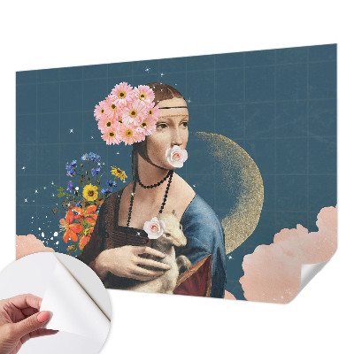 Nowoczesna fototapeta do salonu z motywem kwiatowym w eleganckim stylu
