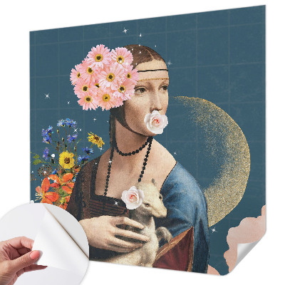 Nowoczesna fototapeta do salonu z motywem kwiatowym w eleganckim stylu