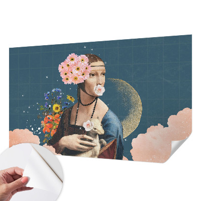 Nowoczesna fototapeta do salonu z motywem kwiatowym w eleganckim stylu