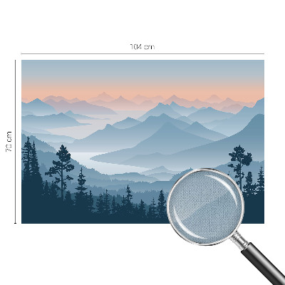 Nowoczesna fototapeta do salonu z motywem górskiej panoramy