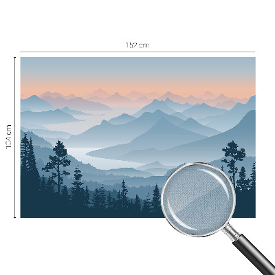 Nowoczesna fototapeta do salonu z motywem górskiej panoramy