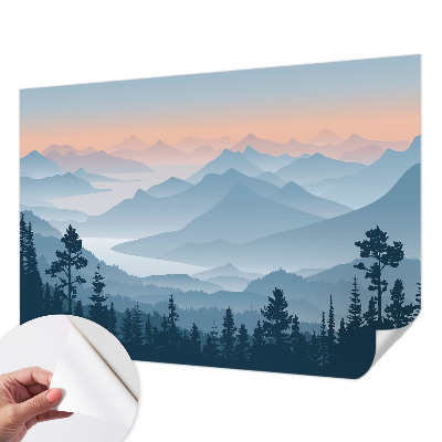 Nowoczesna fototapeta do salonu z motywem górskiej panoramy