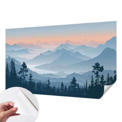 Nowoczesna fototapeta do salonu z motywem górskiej panoramy