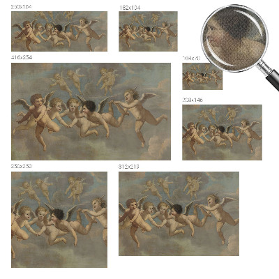 Nowoczesna fototapeta do salonu z przedstawieniem anielskich postaci