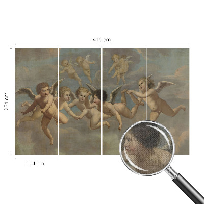 Nowoczesna fototapeta do salonu z przedstawieniem anielskich postaci