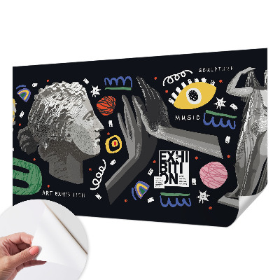 Dekoracyjna fototapeta na ścianę z kolorowym motywem przypominającym wystawę