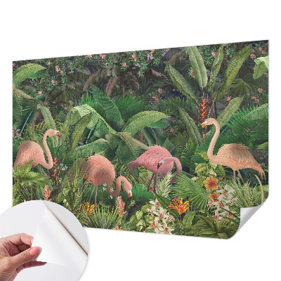 Dekoracyjna fototapeta na ścianę Różowe flamingi