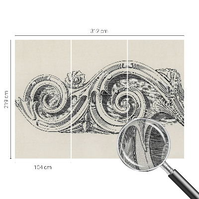Tapeta fotograficzna z motywem ornamentu roślinnego