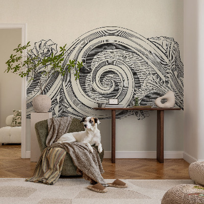 Tapeta fotograficzna z motywem ornamentu roślinnego