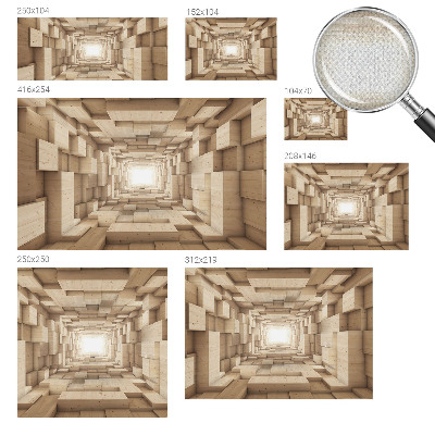 Fototapeta samoprzylepna do sypialni z motywem drewnianego tunelu