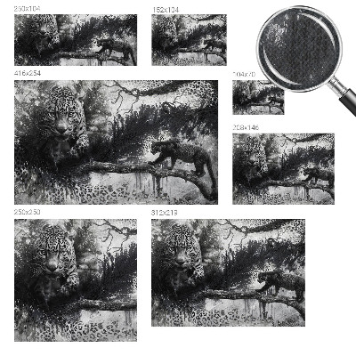 Fototapeta samoprzylepna z nadrukiem z motywem lampartów w abstrakcyjnym stylu