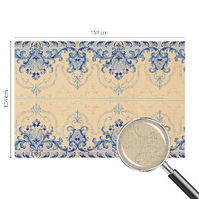 Fototapeta na ścianę z niebieskimi ornamentami