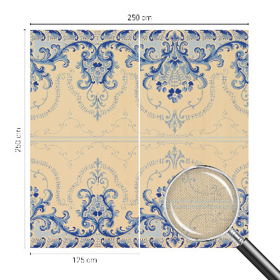 Fototapeta na ścianę z niebieskimi ornamentami