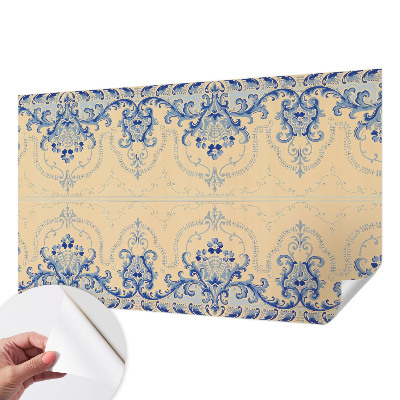 Fototapeta na ścianę z niebieskimi ornamentami