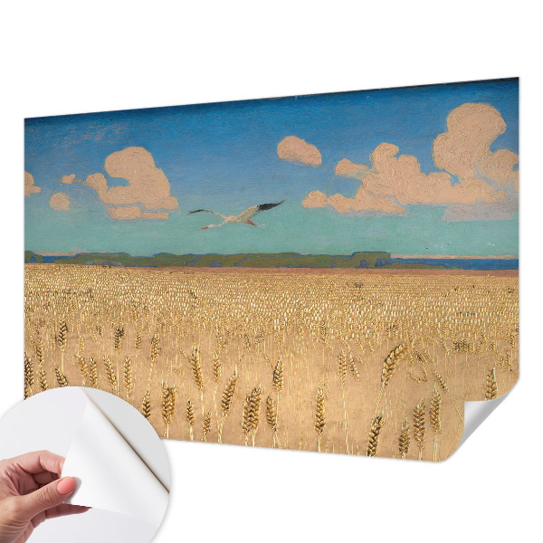 Fototapeta samoprzylepna do sypialni z motywem pszenicznego pola