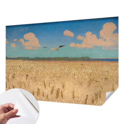 Fototapeta samoprzylepna do sypialni z motywem pszenicznego pola