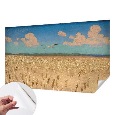 Fototapeta samoprzylepna do sypialni z motywem pszenicznego pola