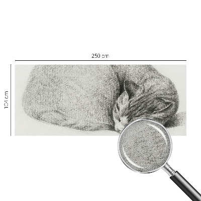 Dekoracyjna fototapeta na ścianę z motywem zwiniętego kota