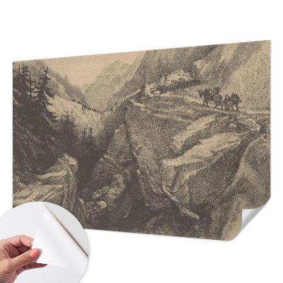 Fototapeta samoprzylepna do sypialni z motywem malowniczych gór