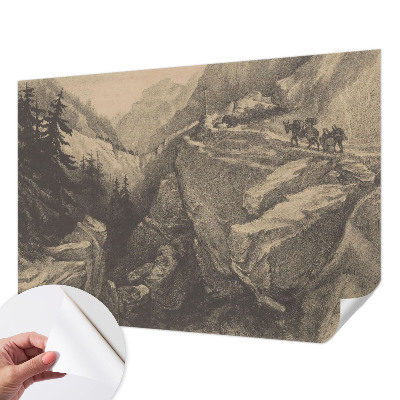 Fototapeta samoprzylepna do sypialni z motywem malowniczych gór